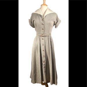 Vintage 1950’s gay and white dress.